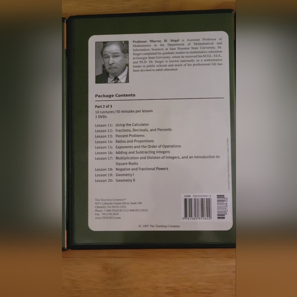 The Great Courses Basic Math Parts 1-3 DVDs Science & Mathematics no coursebook - Picture 4 of 5